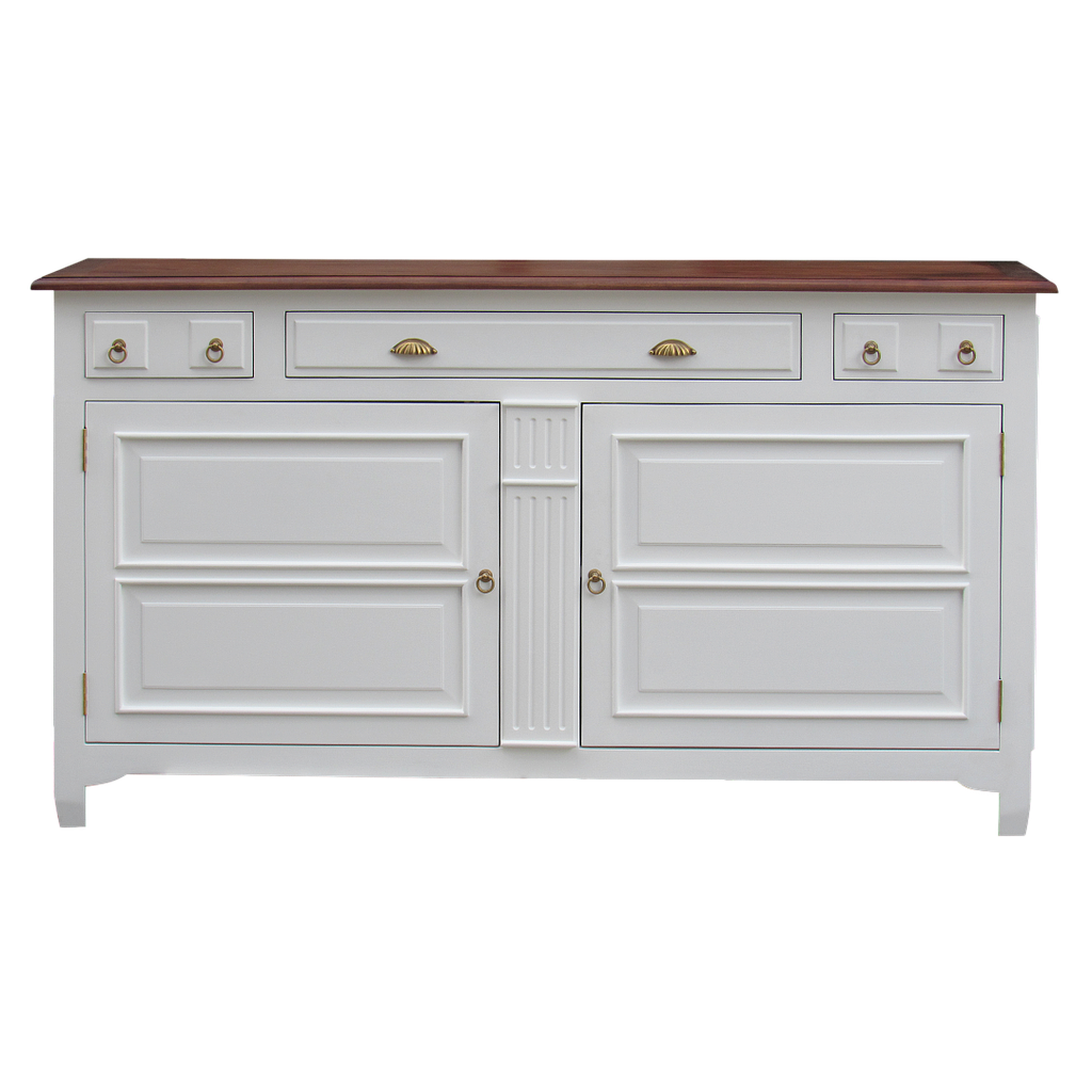 PAUL - Sideboard L180 - Brushed white and Washed antic