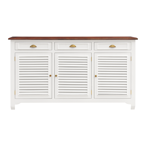 CAEN - Sideboard L160 - Brushed white and Washed antic