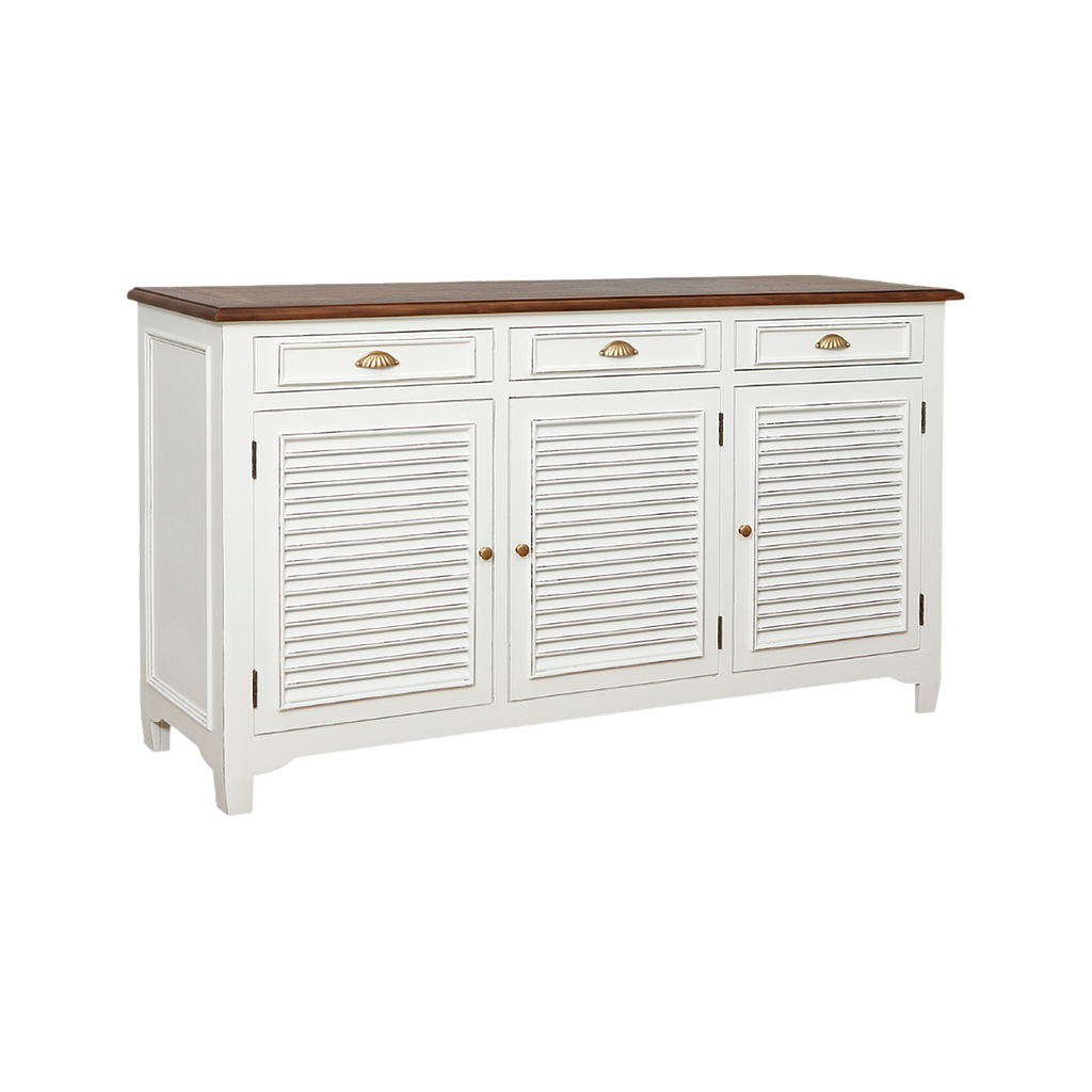 CAEN - Sideboard L160 - Brocante white and Washed antic