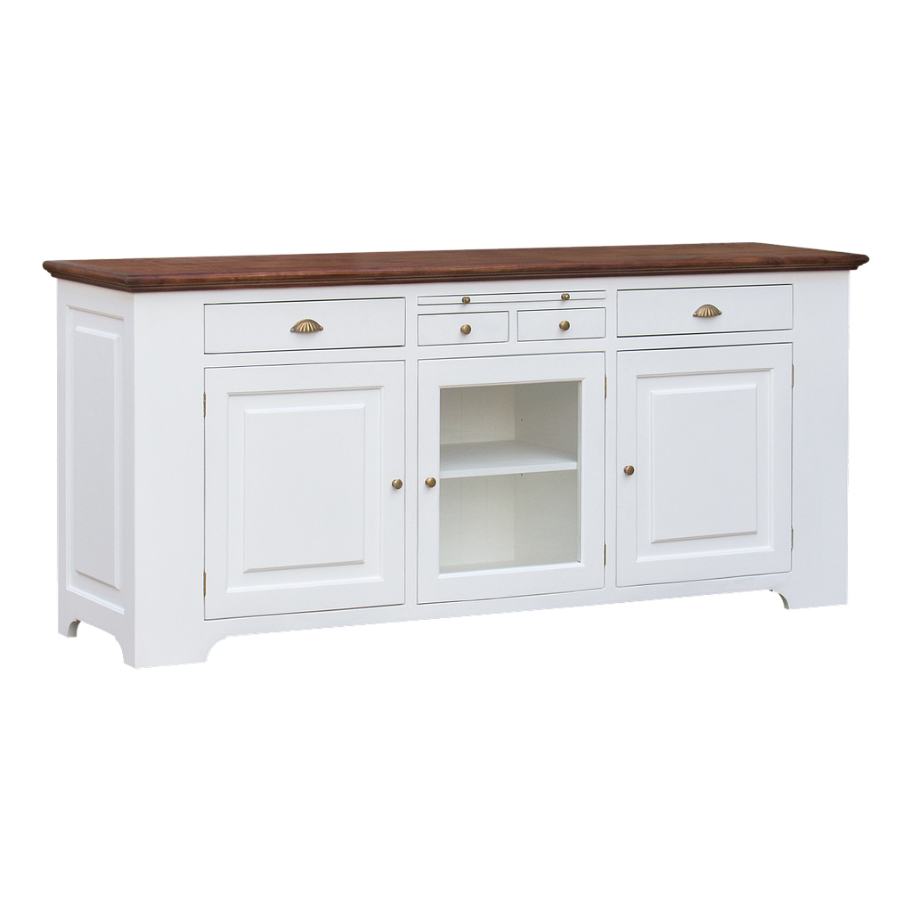 LUBERON - Sideboard L203 - Brushed white and Washed antic