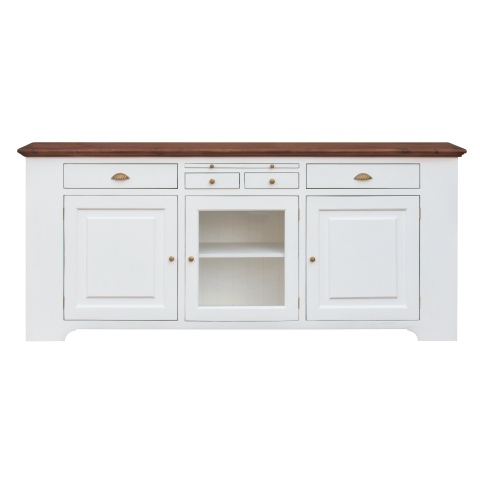 LUBERON - Sideboard L203 - Brushed white and Washed antic