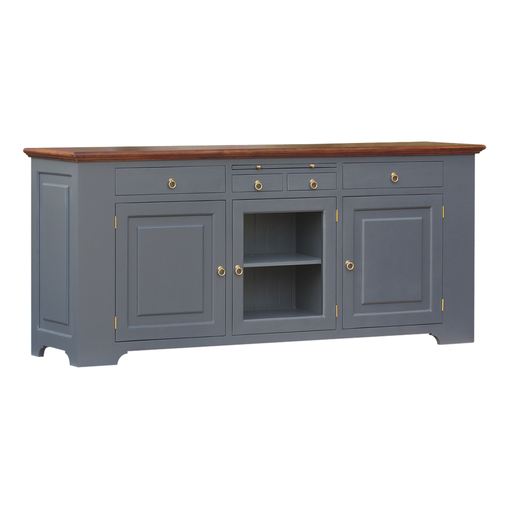 LUBERON - Sideboard L203 - Charcoal grey and Washed antic