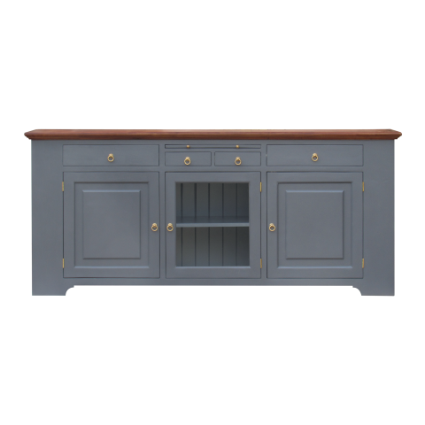 LUBERON - Sideboard L203 - Charcoal grey and Washed antic