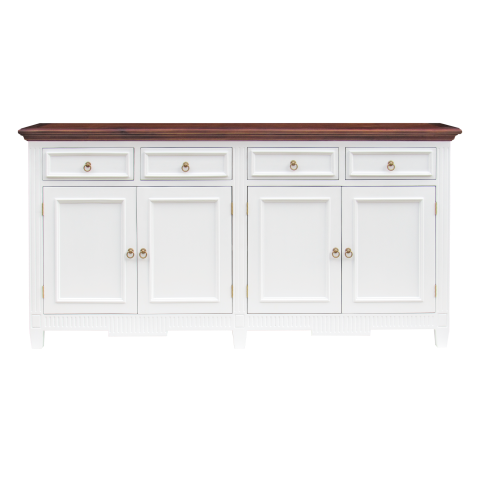 TOSCANE - Sideboard L185 - Brushed white and Washed antic