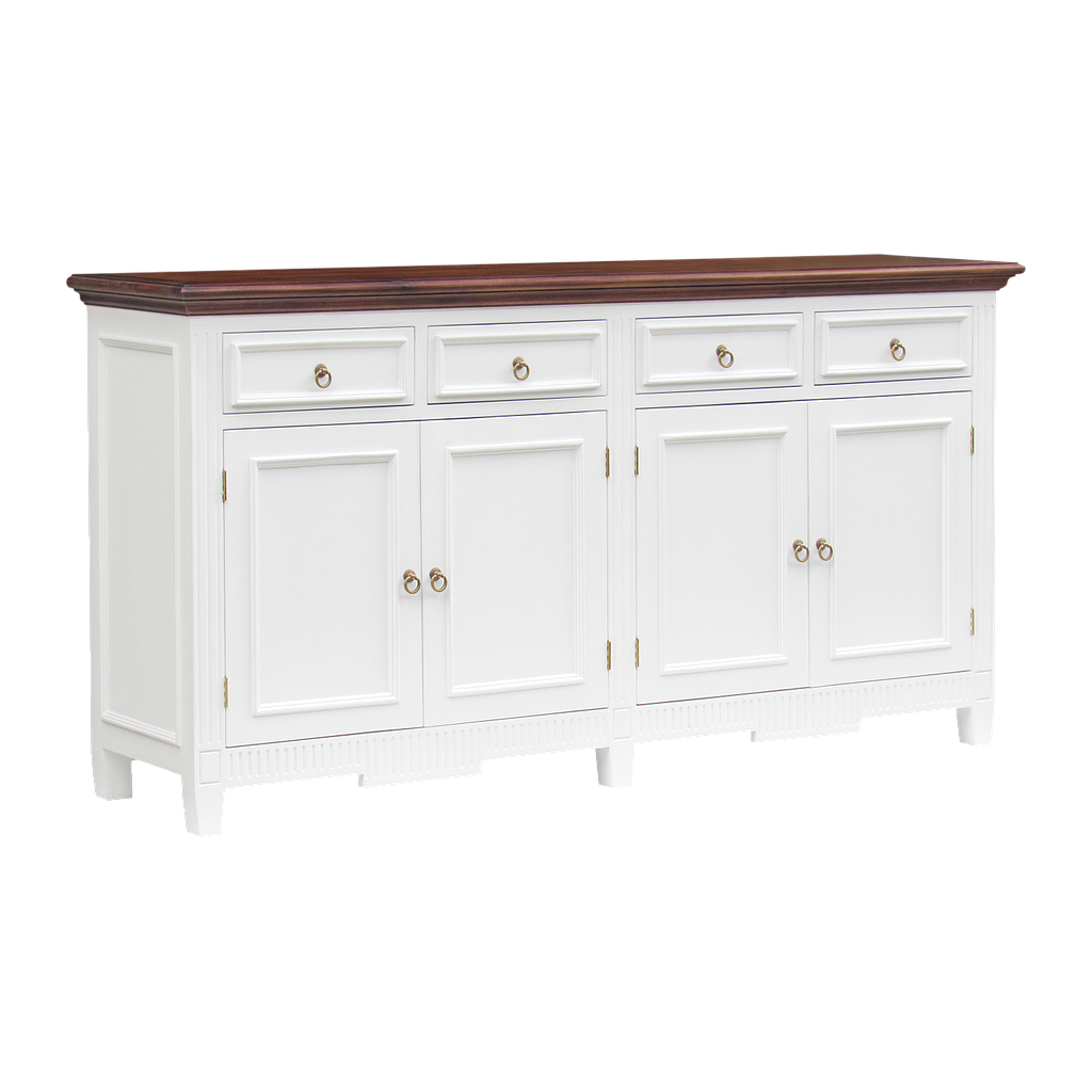 TOSCANE - Sideboard L185 - Brushed white and Washed antic