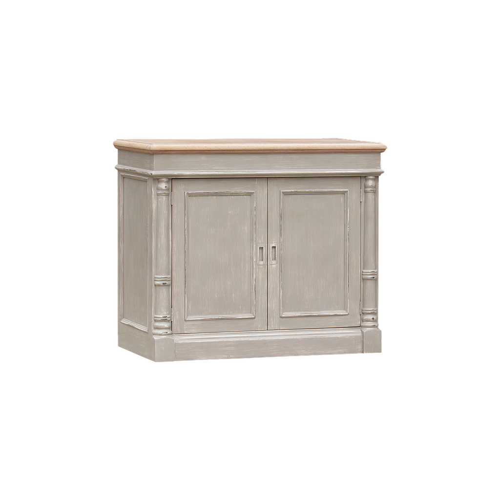 ANNE - Sideboard L100 - Provence light grey and Whitened acacia
