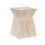 SIMEON - Side table W33 x H45 - Whitened acacia