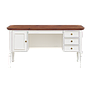 LISANDRO - Desk L140 x W60 - Brocante white and Washed antic