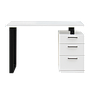 YANIS - Desk L120 x W60 - White and Black metal