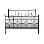 ACHILLE - Wrought iron qeen size bed 160x200 - Burnish