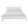 LENS - King size bed 180x200 - Brushed white