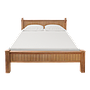 ALES - Queen size bed 160x200 - Natural acacia