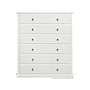 VALERIAN - Chest of drawers L112 x H128 - Brushed white