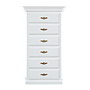 ALPONSE - Chest of drawers L76 x H140 - Brushed white