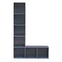 ALPHABET - Bookcase L105 x H165 - Charcoal grey