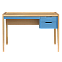 DONAN - Desk L110 - Natual oak and blue