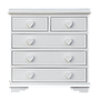 HEART - Chest of drawers L74 - Brushed white