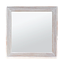 EBBA - Square mirror with moldings 80 x 80 - Whitened acacia