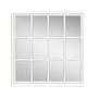 LAURE - Square window mirror 90 x 90 - Brocante white