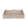 DEAUVILLE - Square Tray 34 x 34 - Whitened acacia