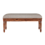 ORLEANS - Bench L110 - Washed antic and Beige fabric