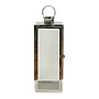 KINGSTON - Rectangular lantern H49 - Silver