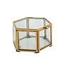 SARAH - Metal and glass jewellery box 10x10 - Gold