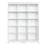 HELENA - Bookcase L160 x H205 - Brushed white