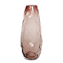 GLENCE - Glass vase H28 - Pink teinted