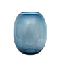 MEKARY - Bobble glass vase H29 - Blue teinted