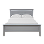 LENS - Queen size bed 160x200 - Light grey