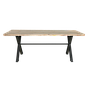 BALTIMORE - Dining table L200 x W100 - Patina black and Whitened acacia