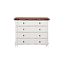 ORLEANS - Chest of drawers L100 x H85 - Brocante white and Washed antic
