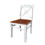 ALAN - Chair - Brocante white and Washed antic