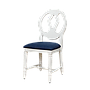 ASTI - Chair - Brocante white and Dark blue cover