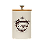 TIFFANY - Kitchen storage canister Diam.10 x H16 - White