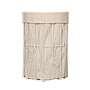 TAIS - Laundry basket Diam.35 x H50 - White and Cream canvas bag