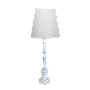 SIBELLE - Wooden lamp H78 - Brocante white