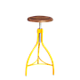 BRAD - Adjustable bar stool H72/80 - Pineapple yellow and Washed antic