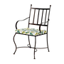 CRUCIANO - Wrought iron chair - Burnish and Floral fabric