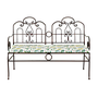 CRUCIANO - Wrought iron bench - Burnish and Floral fabric