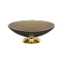 MACIS - Glass fruit bowl Diam.25 - Grey and gold