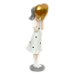 COEUR - Resin figurine H31 - White and gold