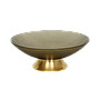 ORANT - Glass fruit bowl Diam.25 - Dark grey and gold