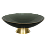 ORANT - Glass fruit bowl Diam.35 - Dark grey and gold
