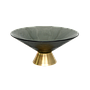 PHYSE - Glass fruit bowl Diam.26 - Dark grey and gold