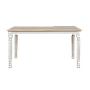 ORLEANS - Dining table L140 x W80 - Brocante white and Whitened acacia