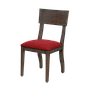 BETSY - Chair - Weathered acacia and Red cover