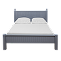 ALES - Queen size bed 160x200 - Pearl grey