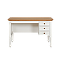 LISANDRO - Desk L120xW60 - Brushed white and Natural oak